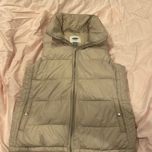 Tan puffy vest